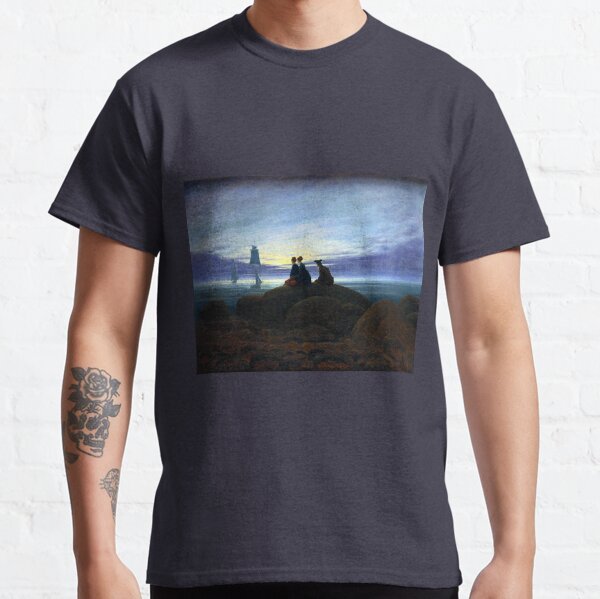 Caspar David Friedrich Salida de la luna sobre el mar Camiseta clásica