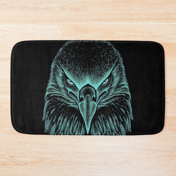 Item preview, AWESOME INTENSE EAGLE PORTRAIT teal designed and sold by THE AMERICAN TEEVANGELIST.