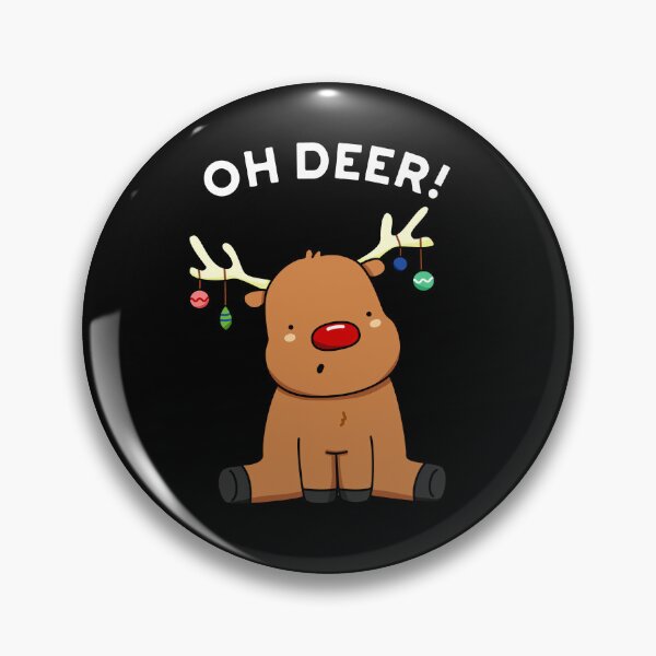 Item preview, Oh Deer Funny Christmas Deer Puns (Dark BG) designed and sold by punnybone.