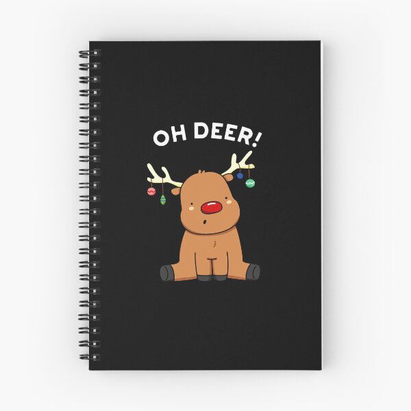 Item preview, Oh Deer Funny Christmas Deer Puns (Dark BG) designed and sold by punnybone.