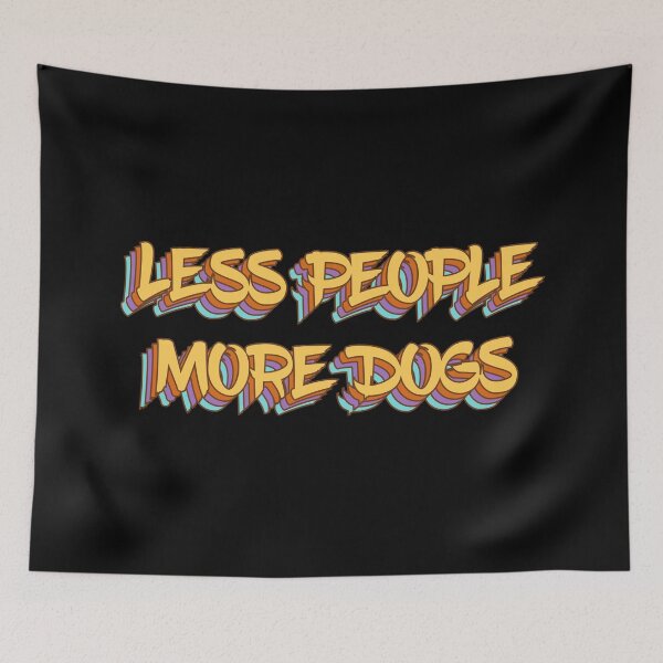 Item preview, less people more dogs sticker, Rescue dog Sticker Laptop Decals, inspirational for Water Bottles and Laptops designed and sold by TomorrowQuotes.