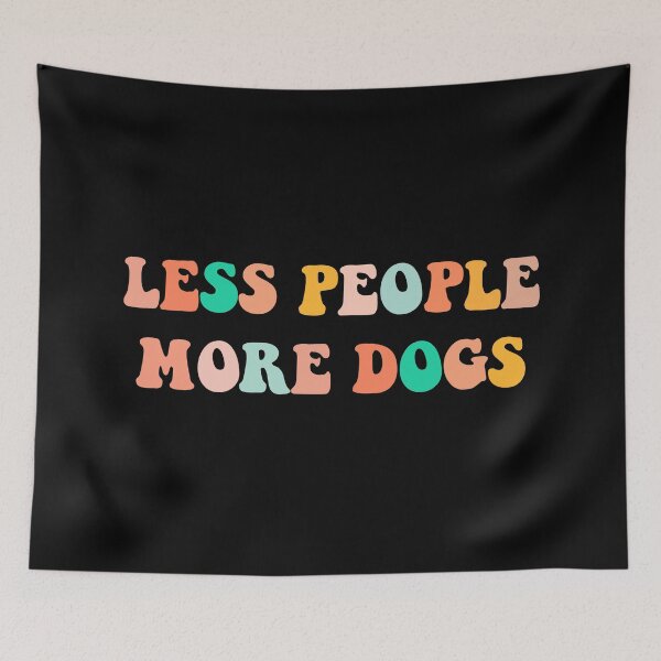 Item preview, Less people more dogs sticker, Rescue dog Sticker Laptop Decals, inspirational for Water Bottles and Laptops designed and sold by TomorrowQuotes.