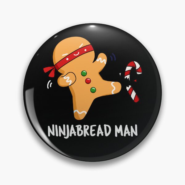 Item preview, Ninjabread Man Funny Gingerbread Puns (Dark BG) designed and sold by punnybone.