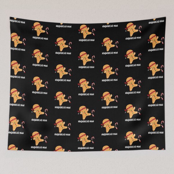 Item preview, Ninjabread Man Funny Gingerbread Puns (Dark BG) designed and sold by punnybone.