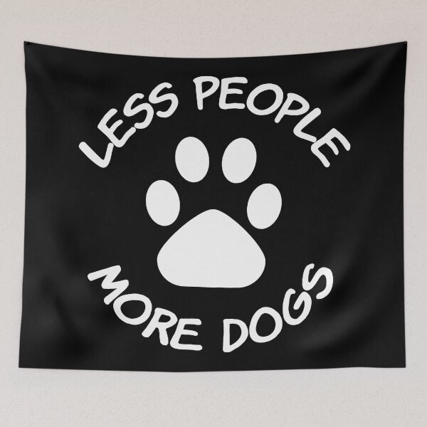 Item preview, Less people more dogs sticker, Rescue dog Sticker Laptop Decals, inspirational for Water Bottles and Laptops designed and sold by TomorrowQuotes.