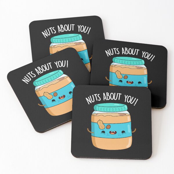 Item preview, Nuts About You Funny Peanut Butter Puns (Dark BG) designed and sold by punnybone.