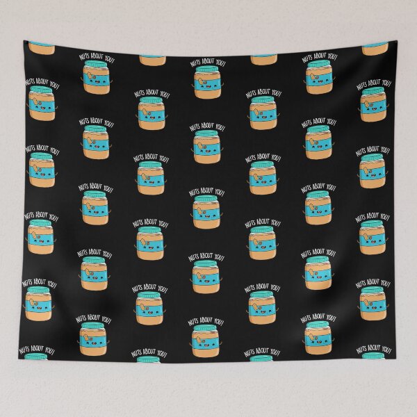 Item preview, Nuts About You Funny Peanut Butter Puns (Dark BG) designed and sold by punnybone.