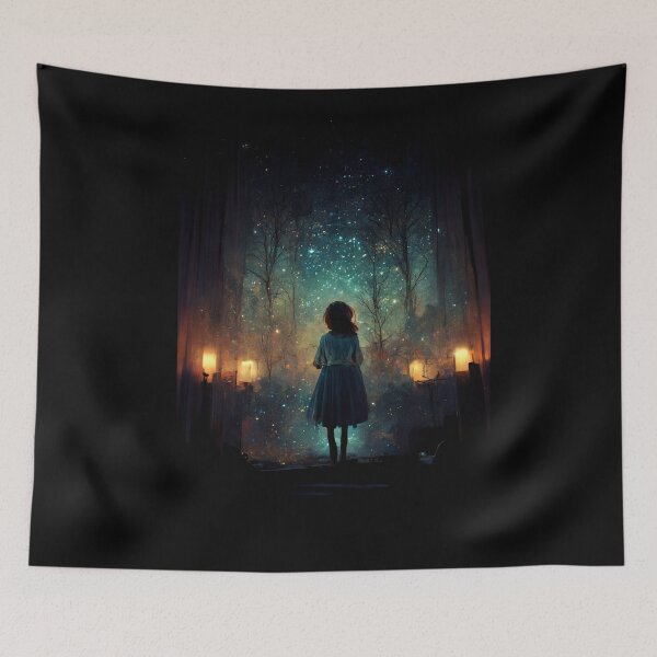 Item preview, Girl Staring at the Stars - best selling  designed and sold by Aditya Bhole.