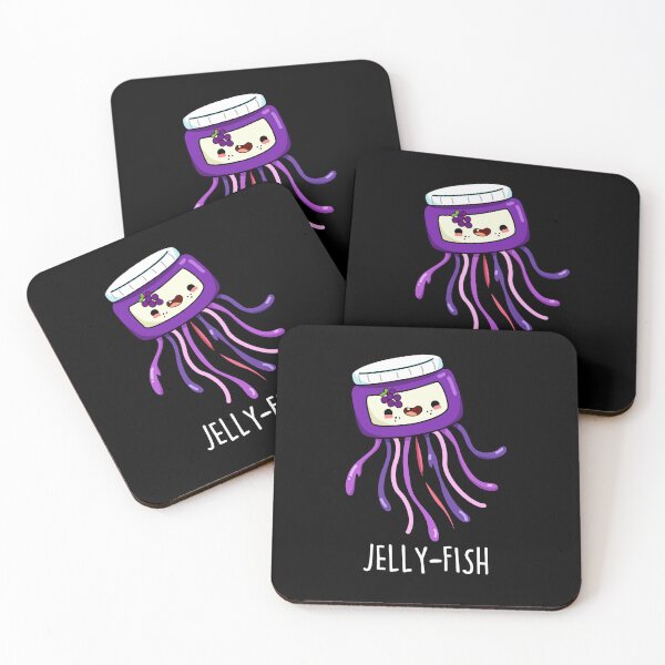 Item preview, Jelly-fish Funny Jelly Jar Puns (Dark BG) designed and sold by punnybone.
