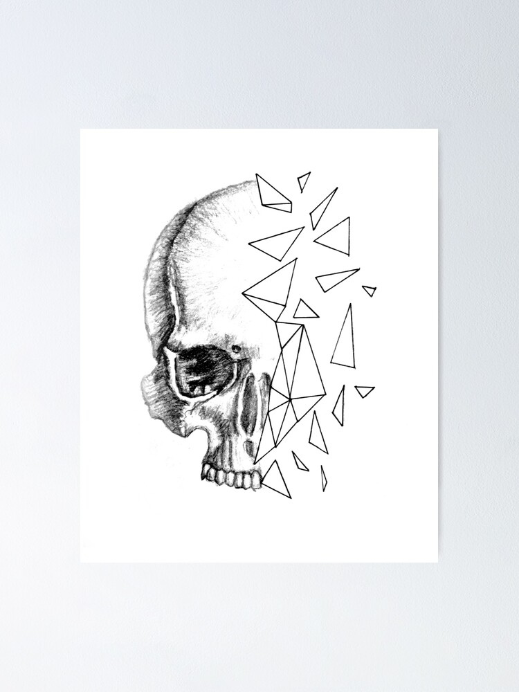 Thumbnail 1 of 3, Poster, Abstract Skull designed and sold by Lollik.