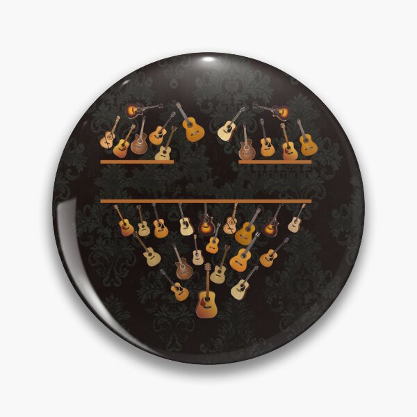 Item preview, Acoustic Guitarist Floral Texture Classic designed and sold by FraukeFreitag.