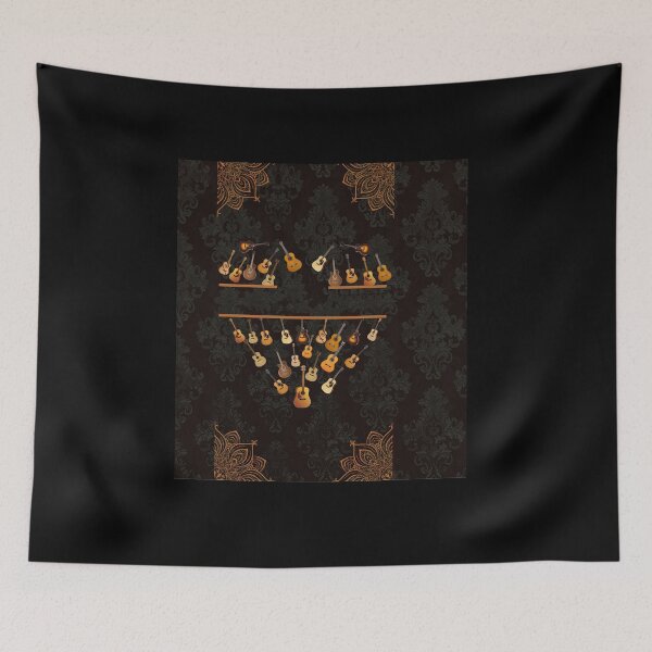 Item preview, Acoustic Guitarist Floral Texture Classic designed and sold by FraukeFreitag.