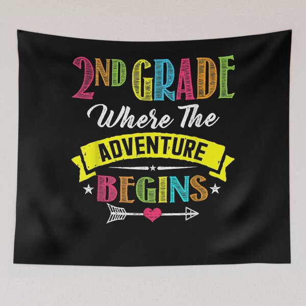Item preview, 2nd Grade Where The Adventure Begins Back To School Student  designed and sold by charalphe.