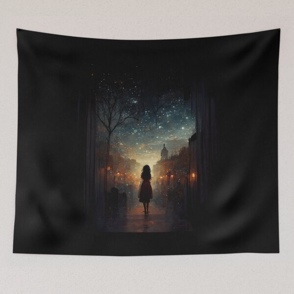 Item preview, Girl Staring at the Stars - best selling  designed and sold by Aditya Bhole.