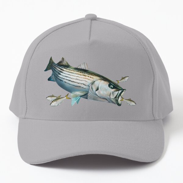 Fishing Salty Striped bass Cap for Sale by hookink