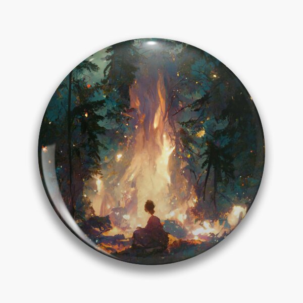 Item preview, Crackling Campfire in the Deep Forest Digital Painting designed and sold by RadicalWombat.