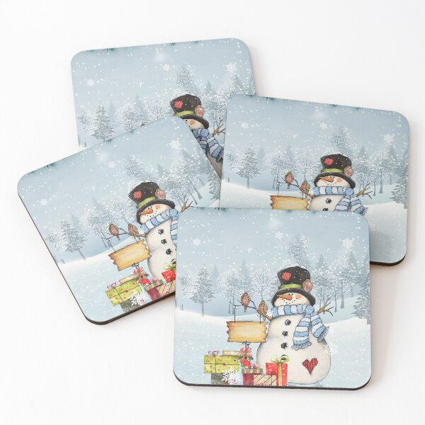 Item preview, Christmas Advice A Snowman Cardinal Birds And Gift designed and sold by FraukeFreitag.