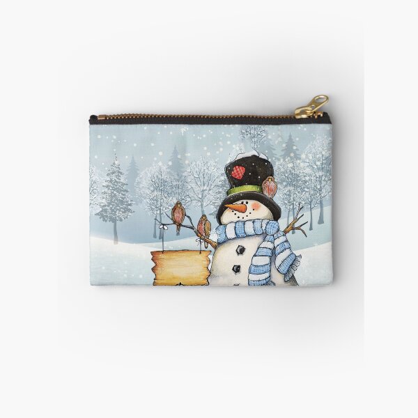 Item preview, Christmas Advice A Snowman Cardinal Birds And Gift designed and sold by FraukeFreitag.