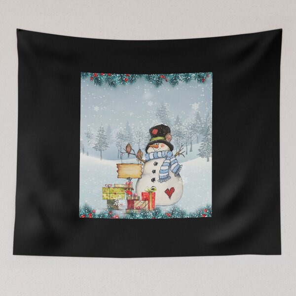 Item preview, Christmas Advice A Snowman Cardinal Birds And Gift designed and sold by FraukeFreitag.