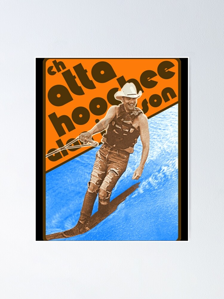 Alan Jackson Chattahoochee Waterskiing Retro Poster for Sale by