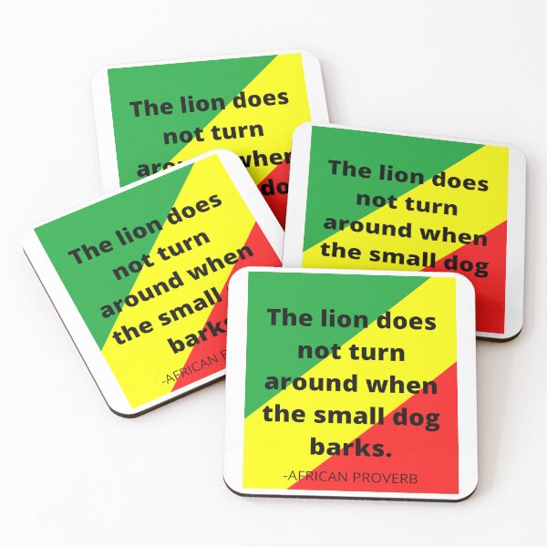 Item preview, African proverb- The lion does not turn around when the small dog barks designed and sold by AfricanProverbs.