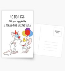 Pinky and the Brain Birthday Card Postcards