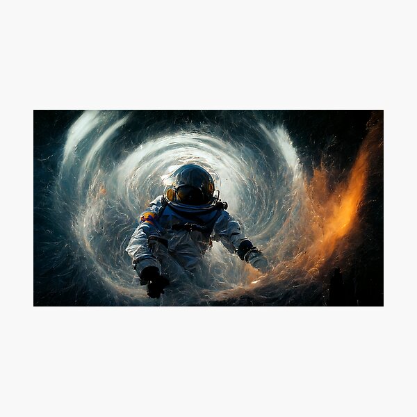 Item preview, Astronaut Falling Into a Space Vortex Midjourney  designed and sold by AICustomArt ⭐⭐⭐⭐⭐.
