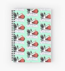 Strawberry Opossum - text Spiral Notebook