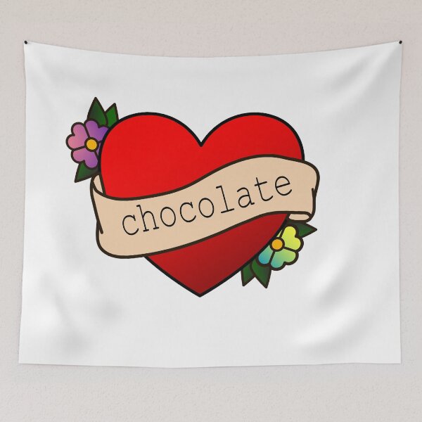 Item preview, chocolate old school heart designed and sold by mikaylabond.