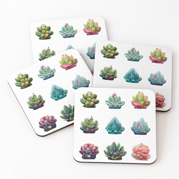 Item preview, Gemstone Succulent Stickers Magnets designed and sold by RadicalWombat.