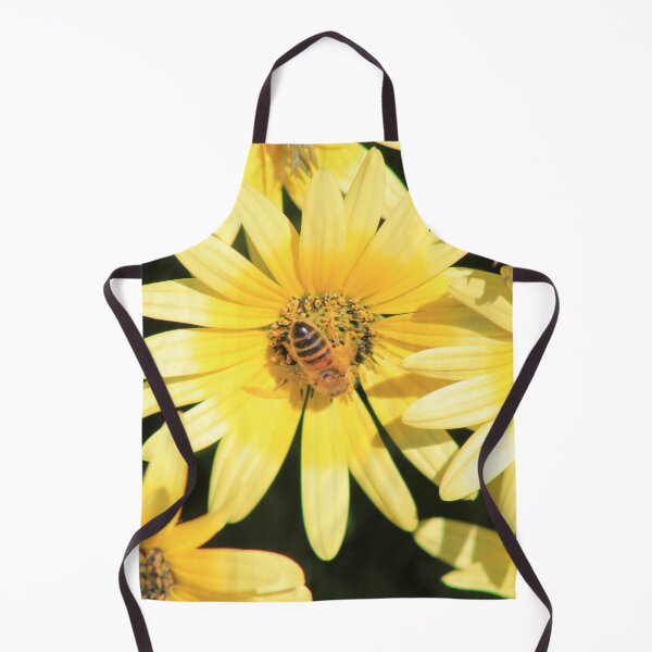 Item preview, Honey Bee collecting pollen from a Bright Yellow Daisy designed and sold by Marilyn Harris.
