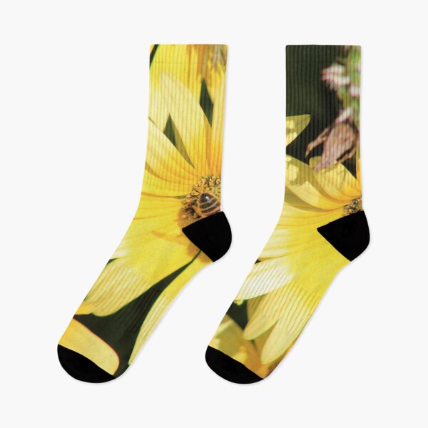 Item preview, Honey Bee collecting pollen from a Bright Yellow Daisy designed and sold by Marilyn Harris.