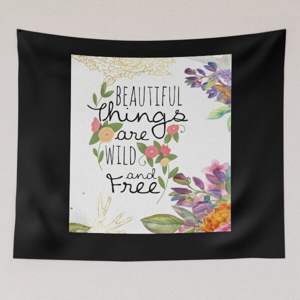 Item preview, Deer And Flower Beautiful Things Are Wild And Free Art designed and sold by ChristophLuckel.