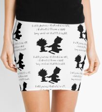 Hobbes Friendly Quotes Mini Skirt