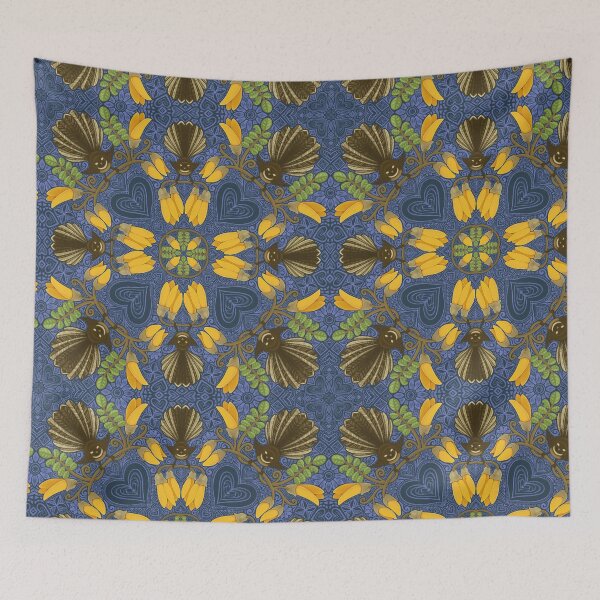 Item preview, Fantail & Kowhai - night sky designed and sold by AprilAppleArt.