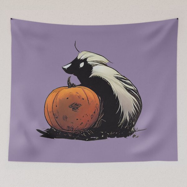 Item preview, Skunk on a pumpkin designed and sold by etherElric.