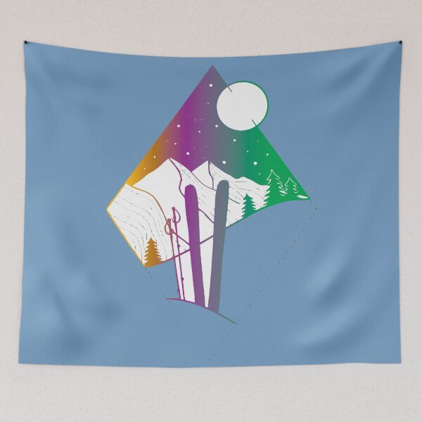Item preview, skiing under the aurora lights ski designed and sold by XXgooddeedXX.