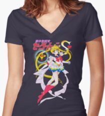 Super Sailor Moon Women's Fitted V-Neck T-Shirt