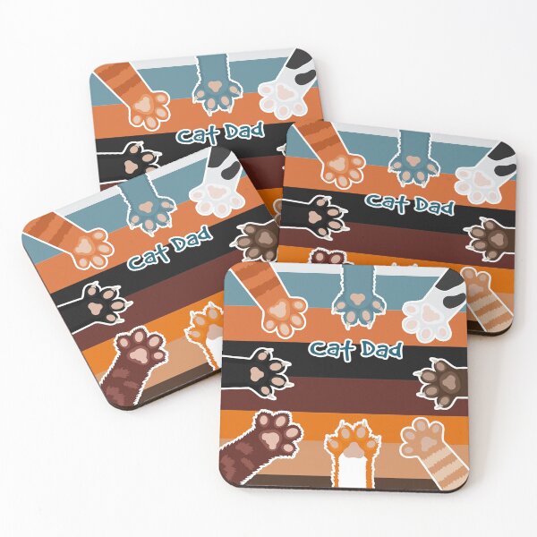 Item preview, Cat Dad Paw Funny Color Vintage designed and sold by HansPaul.
