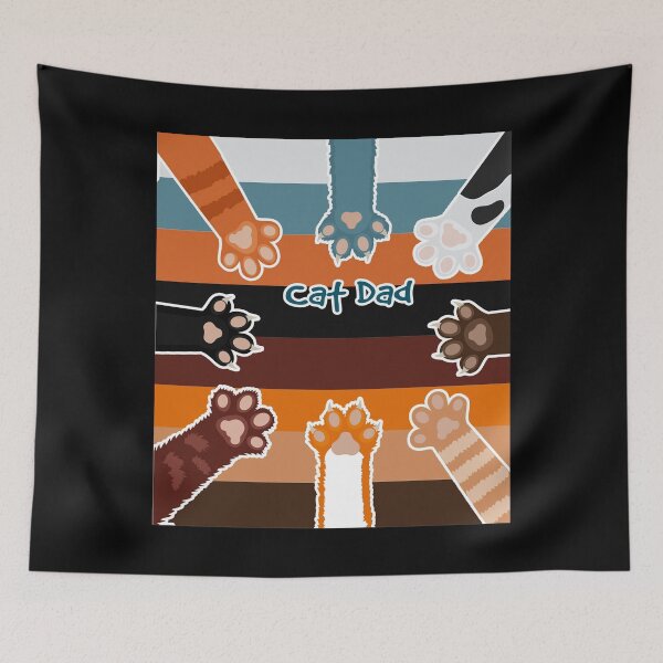 Item preview, Cat Dad Paw Funny Color Vintage designed and sold by HansPaul.