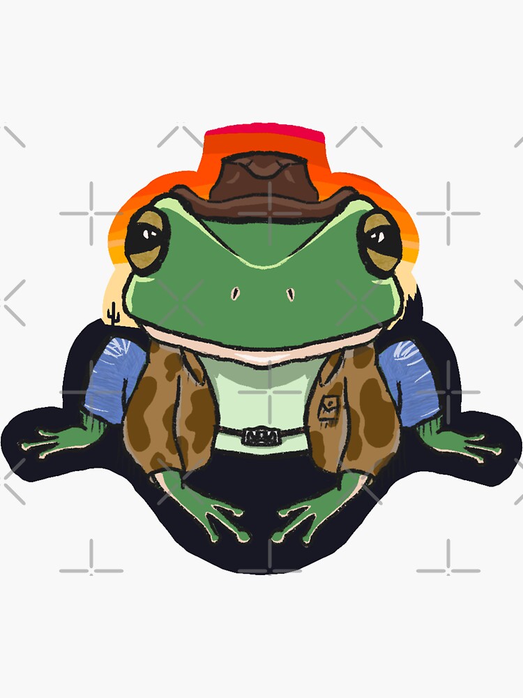 Yee Haw Frog 01 Sticker For Sale By Napalmkyle Redbubble