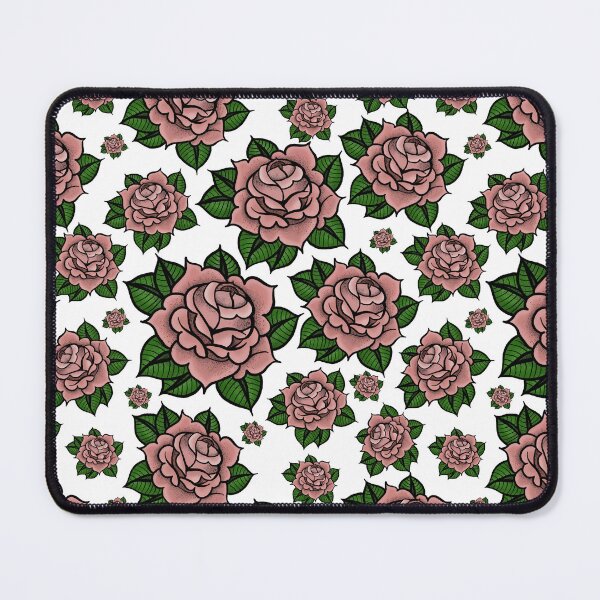 Item preview, Dusty pink rose traditional tattoo designed and sold by littlethistle.