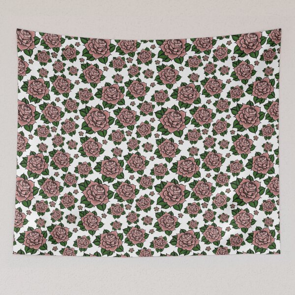 Item preview, Dusty pink rose traditional tattoo designed and sold by littlethistle.
