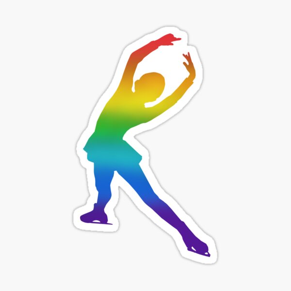 Item preview, Rainbow Figure Skater Spread Eagle designed and sold by afigureskater.
