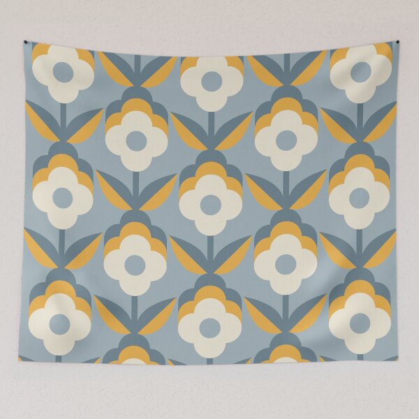 Item preview, Yellow Retro Funky Flowers designed and sold by Carolina Diaz.