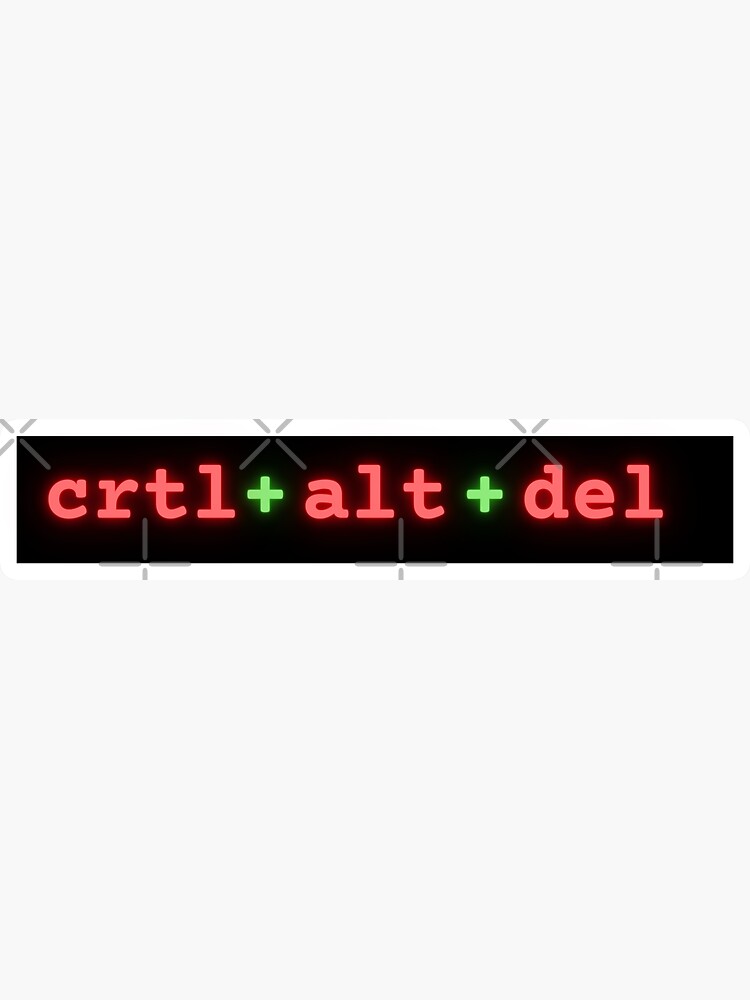  life of a programmer control alt delete meme sticker for sale by