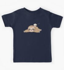 Cute Kawaii Lazy Panda and Sloth Kids T-Shirt