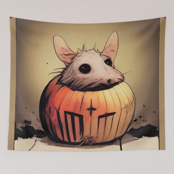 Item preview, A rat on a pumpkin designed and sold by etherElric.