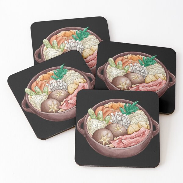 Item preview, Hot Pot Filled With Meat, Mushroom, Veggies, Tofu and Noodles designed and sold by Alicia Chee.