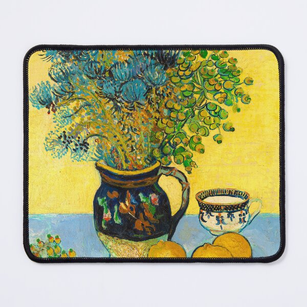 Item preview, Majolica Jug with Wildflowers - Vincent van Gogh designed and sold by SimpleJoyStyle.